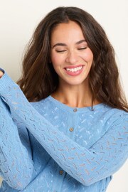 Brakeburn Blue Wave Pointelle Knitted Cardigan - Image 5 of 5