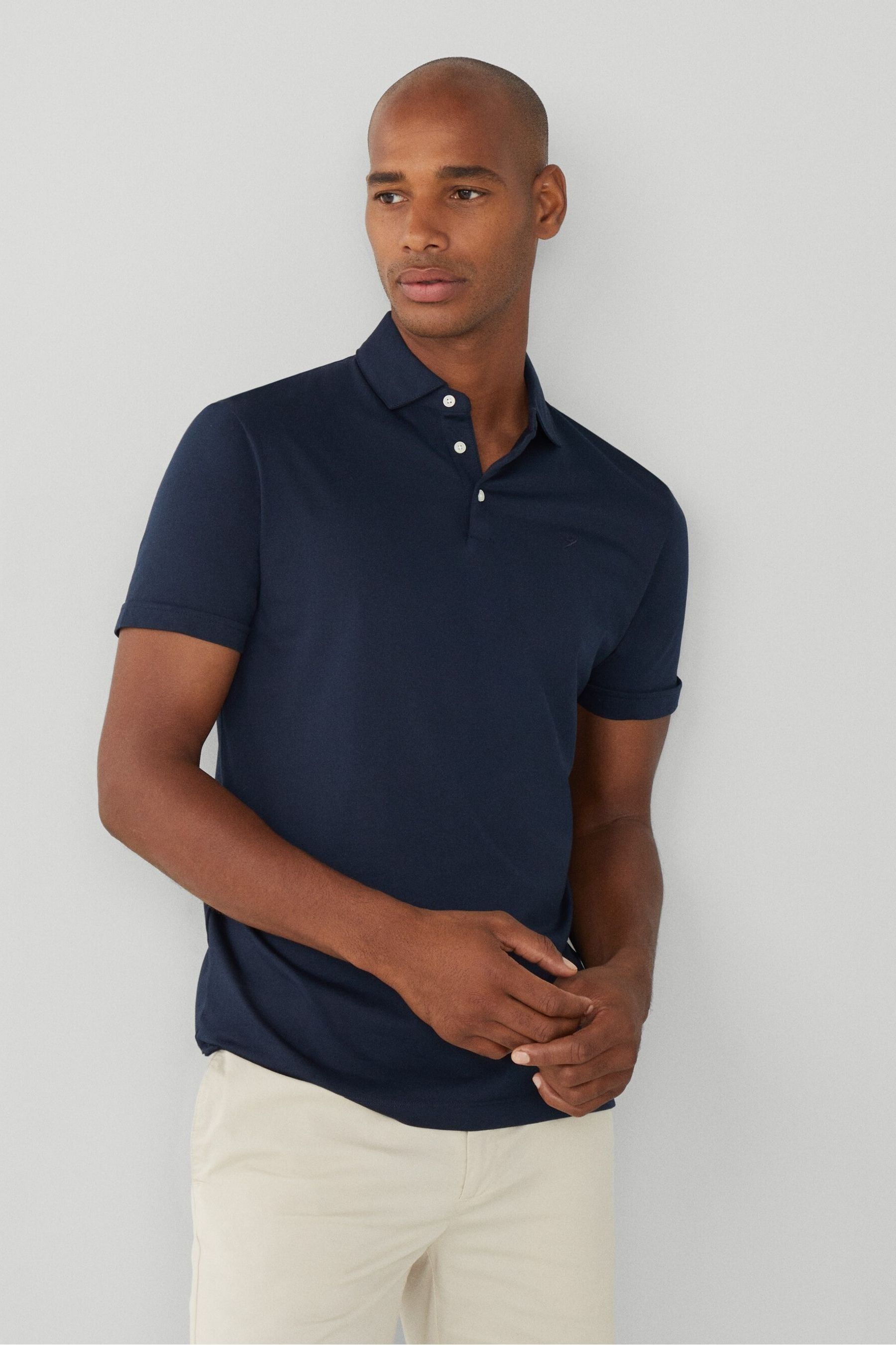 Buy Hackett Men Blue London Short Sleeve 100 Cotton Polo Shirt from Next Luxembourg