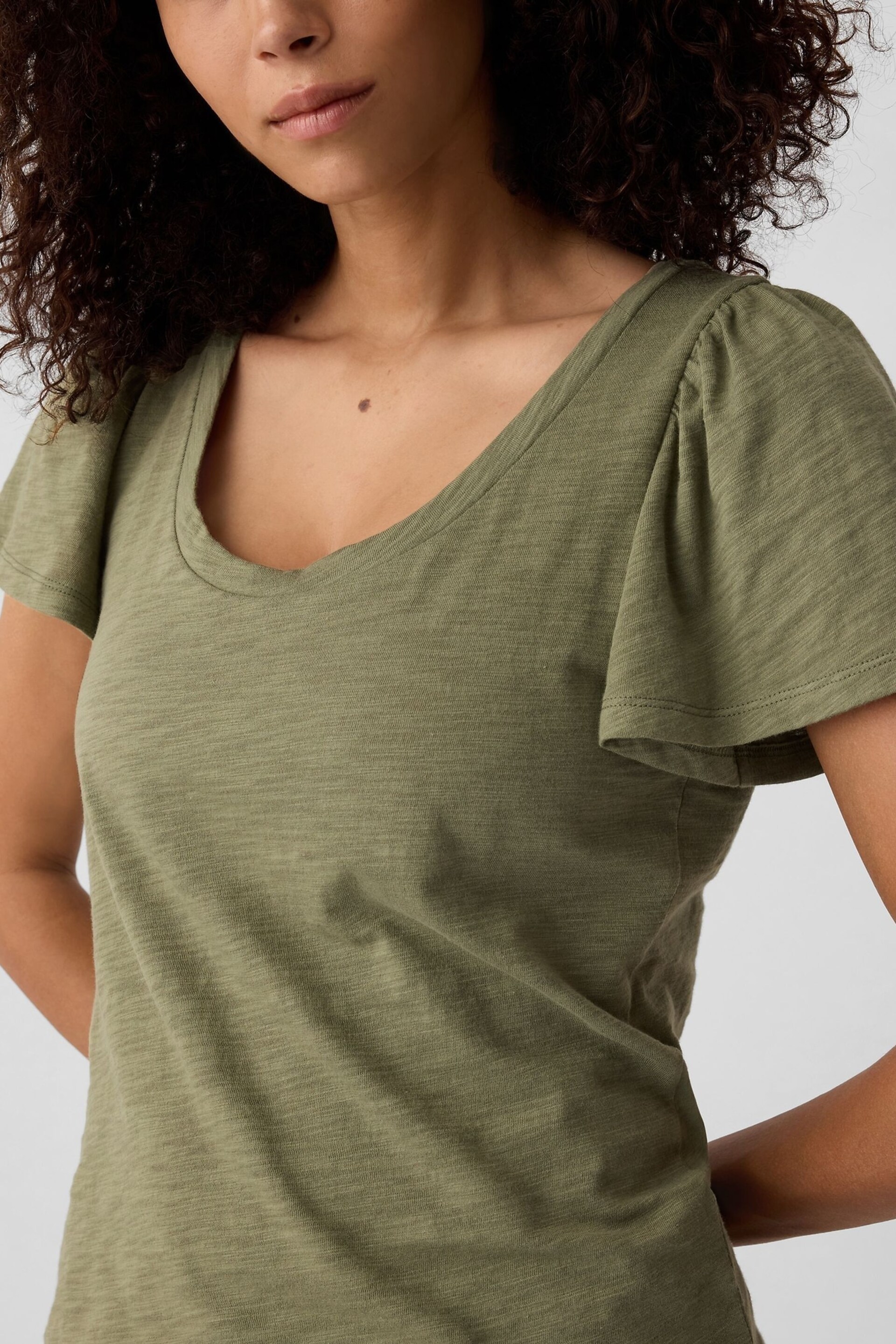 Gap Green ForeverSoft Slub Short Sleeve T-Shirt - Image 4 of 5