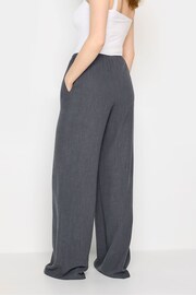 Long Tall Sally Grey Linen Tie Waist Trousers - Image 3 of 4