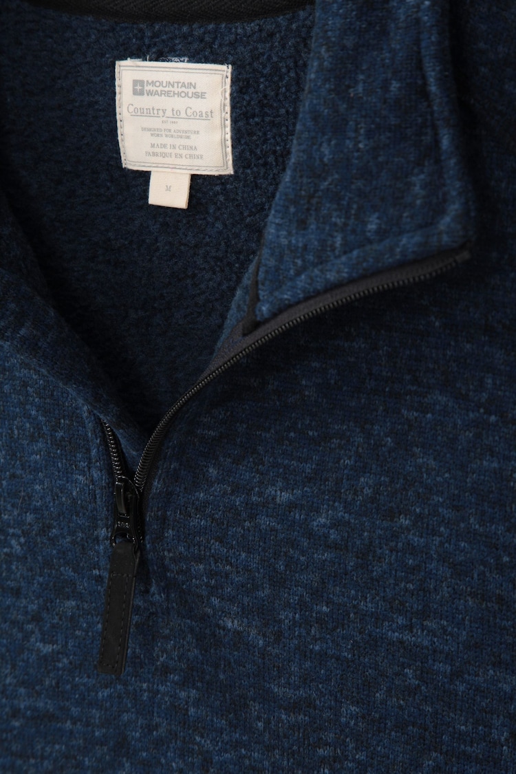 Mountain Warehouse Blue Mens Idris Half-Zip Fleece - Image 2 of 2