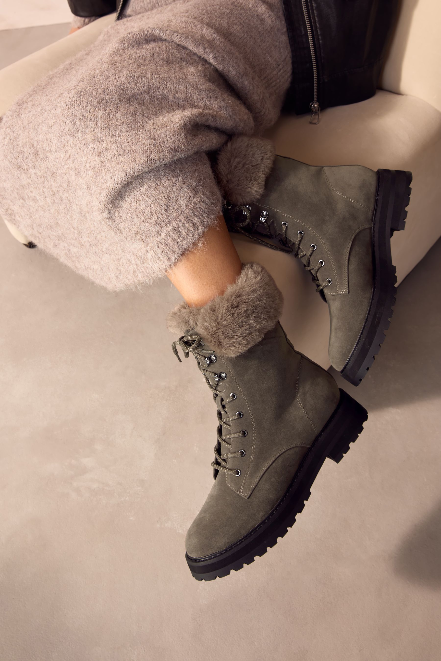 Next fur boots sale