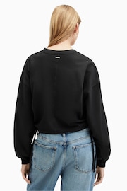 AllSaints Black Mira Sweat Top - Image 8 of 9