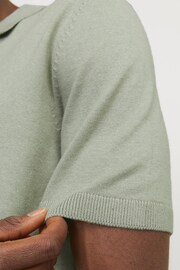 JACK & JONES Green Knitted Polo Top - Image 2 of 5