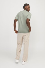 JACK & JONES Green Knitted Polo Top - Image 5 of 5