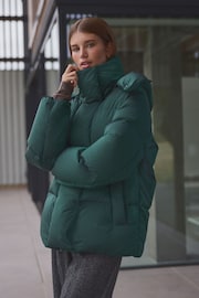 Green Premium Real Down Filled Padded Jacket - Image 3 of 9