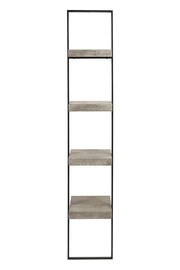 Pacific Grey Concrete Effect Wood and Iron 4 Shelf Unit - Image 2 of 6