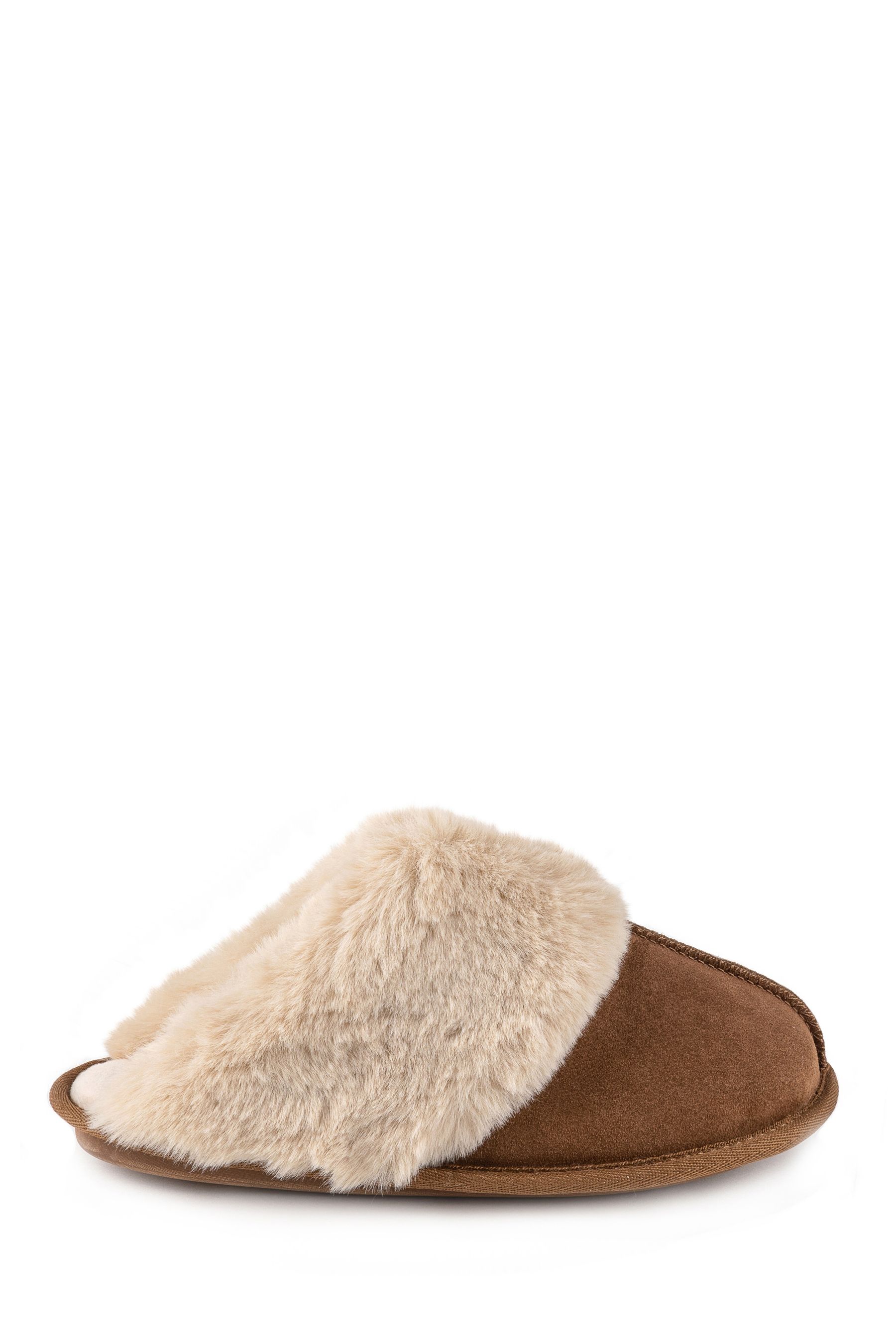 Isotoner faux fur slippers store