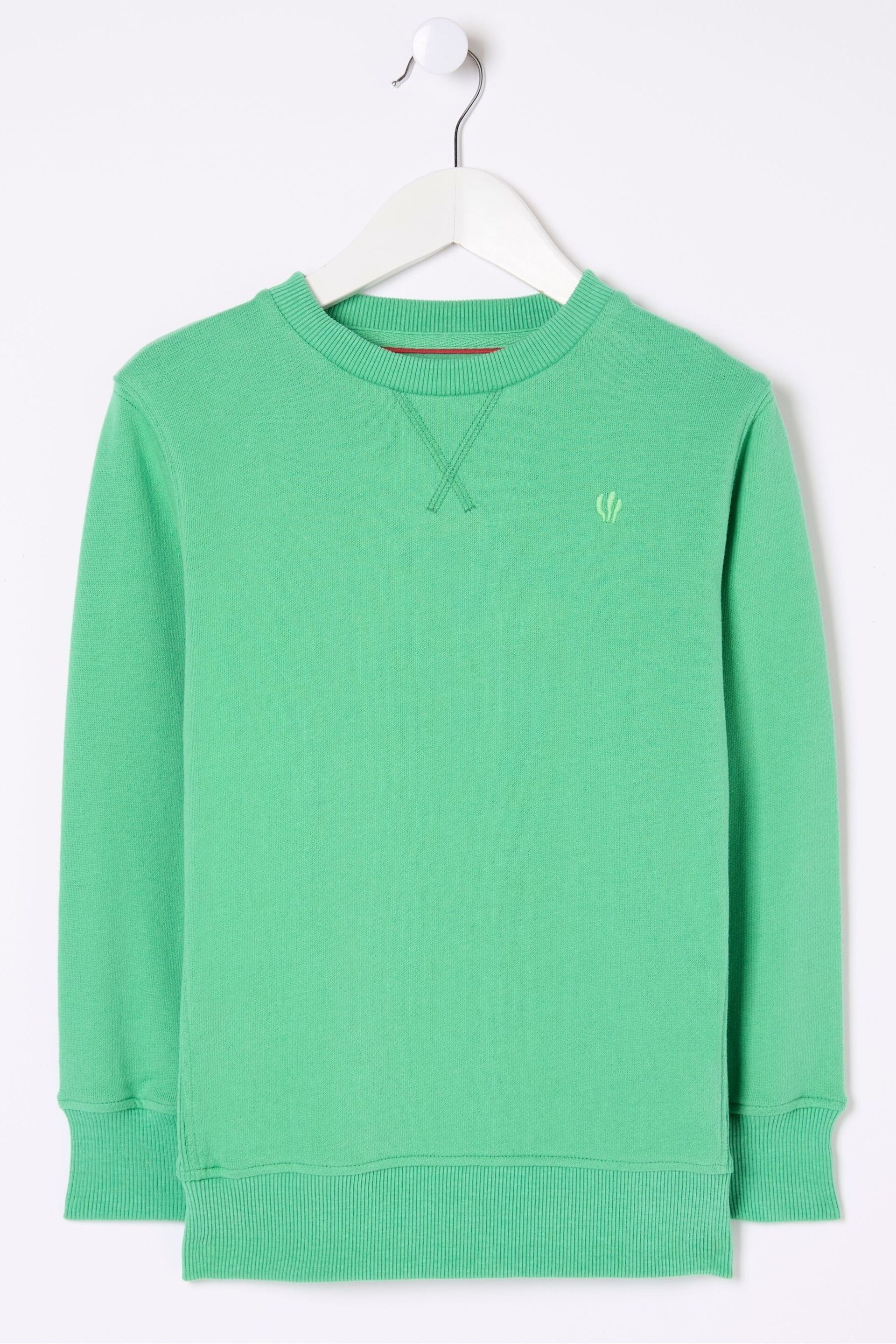 FatFace Green Enborne Crew Sweatshirt - Image 4 of 4