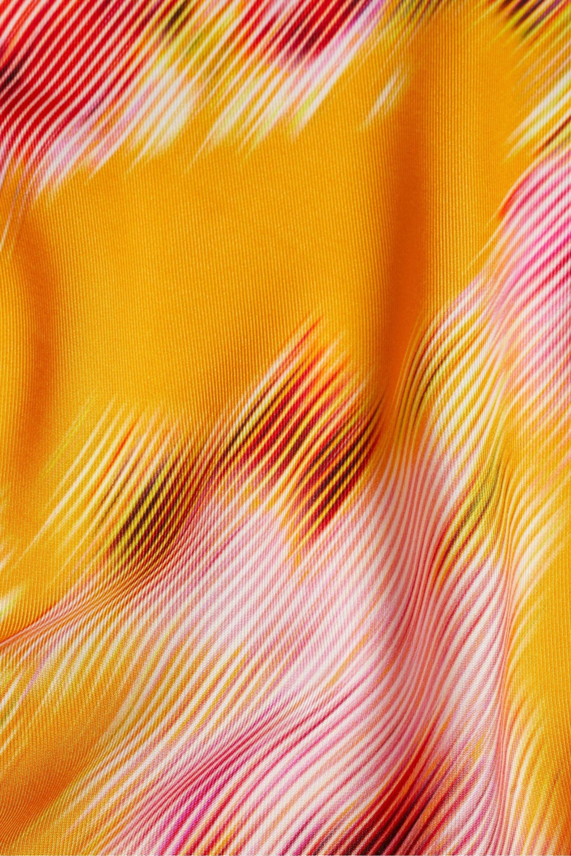 Ted Baker Orange Hitaku Woven T-Shirt - Image 5 of 6