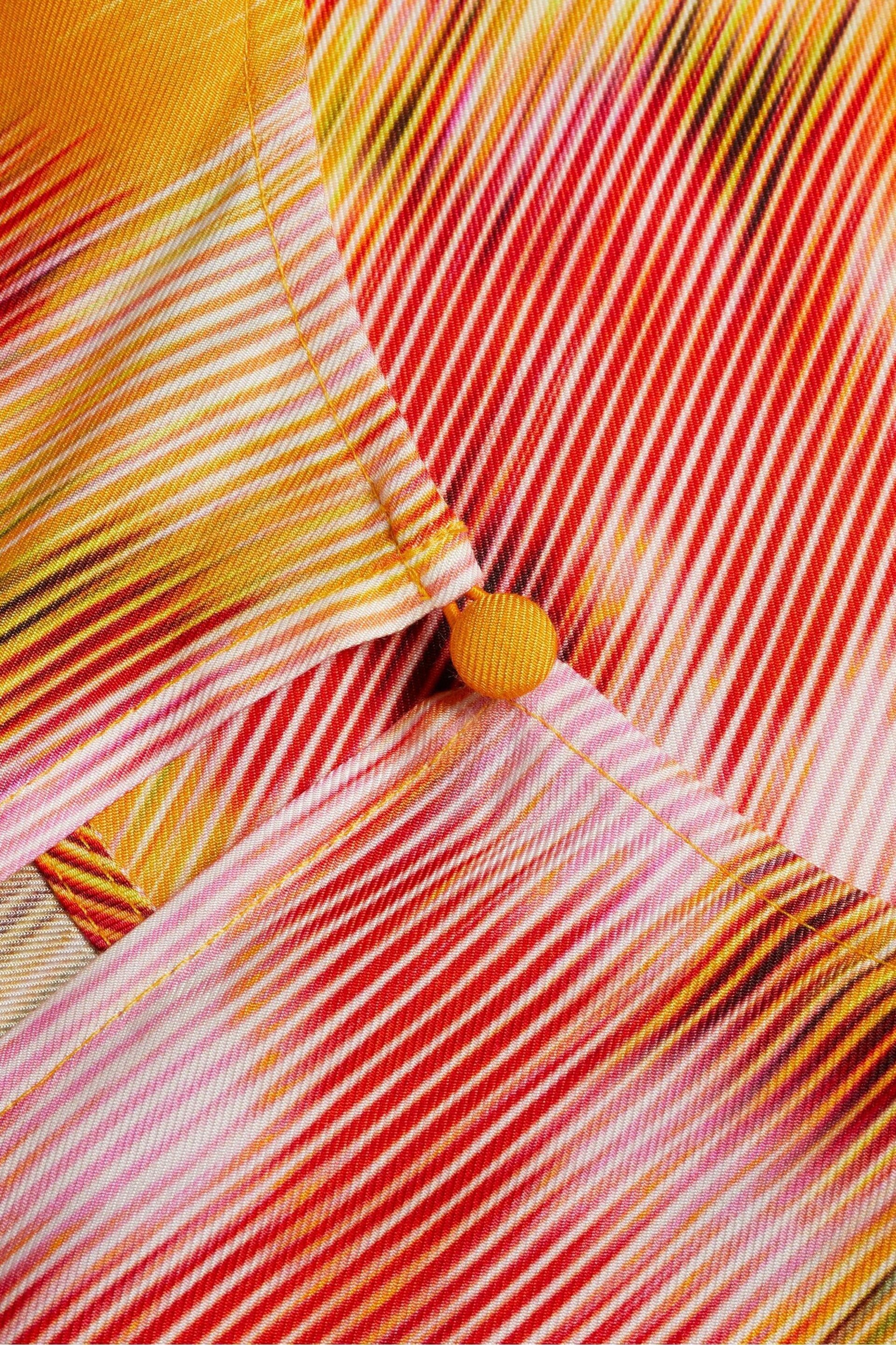Ted Baker Orange Hitaku Woven T-Shirt - Image 6 of 6