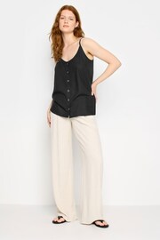 Long Tall Sally Black Button Through Cami Vest Top - Image 2 of 5