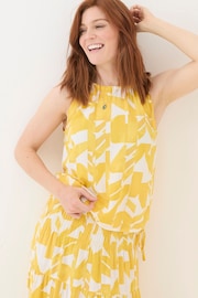 FatFace Yellow Lyra Med Geo Cami - Image 1 of 5
