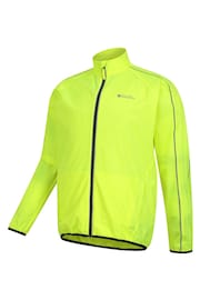 Mountain Warehouse Yellow Mens Force Reflective Water Resistant Running and Cycling Jacket - Image 4 of 5
