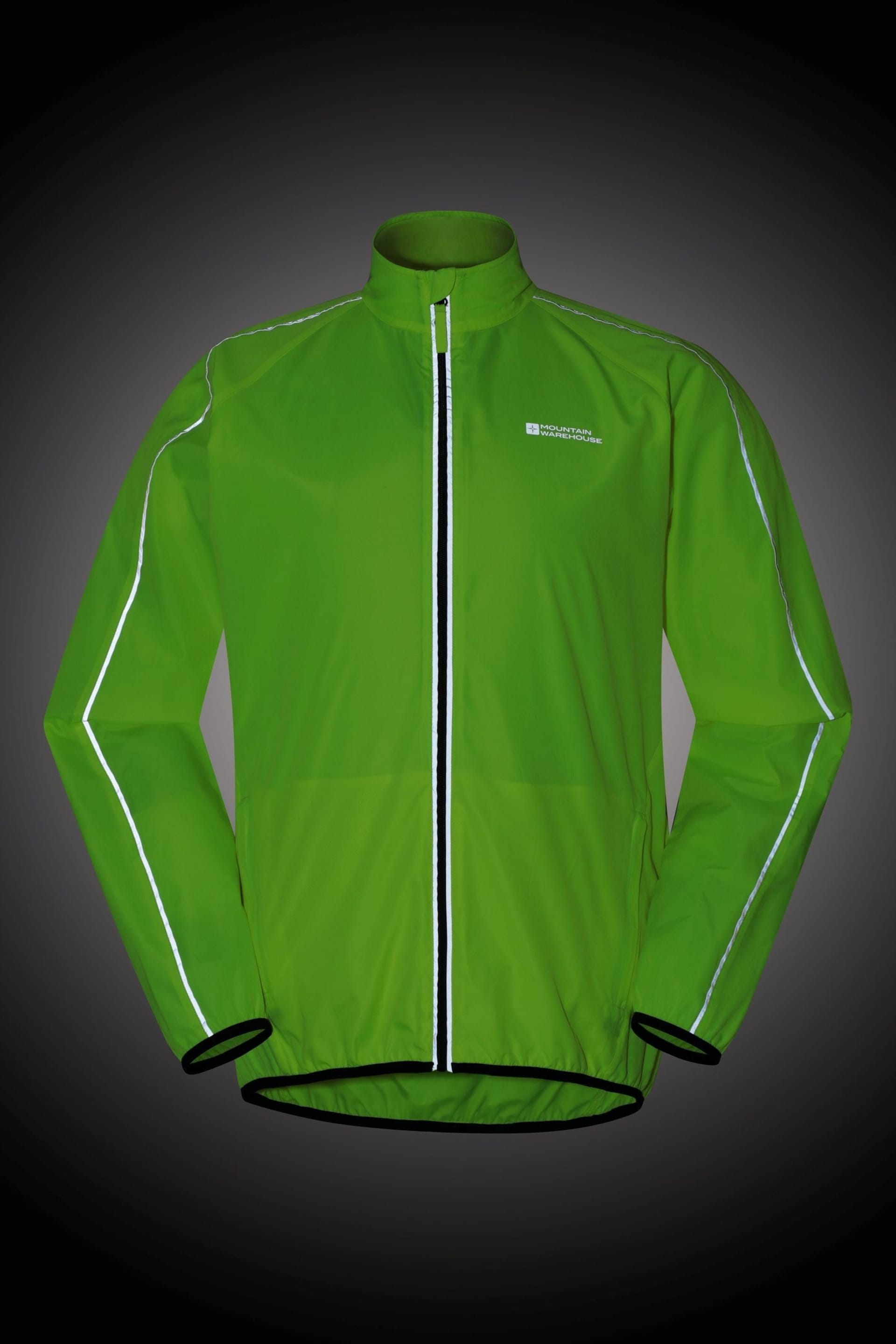 Mountain Warehouse Yellow Mens Force Reflective Water Resistant Running and Cycling Jacket - Image 5 of 5