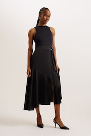 Ted Baker Black Mockable Wiiloww Dress With Racer Bodice - Image 1 of 6