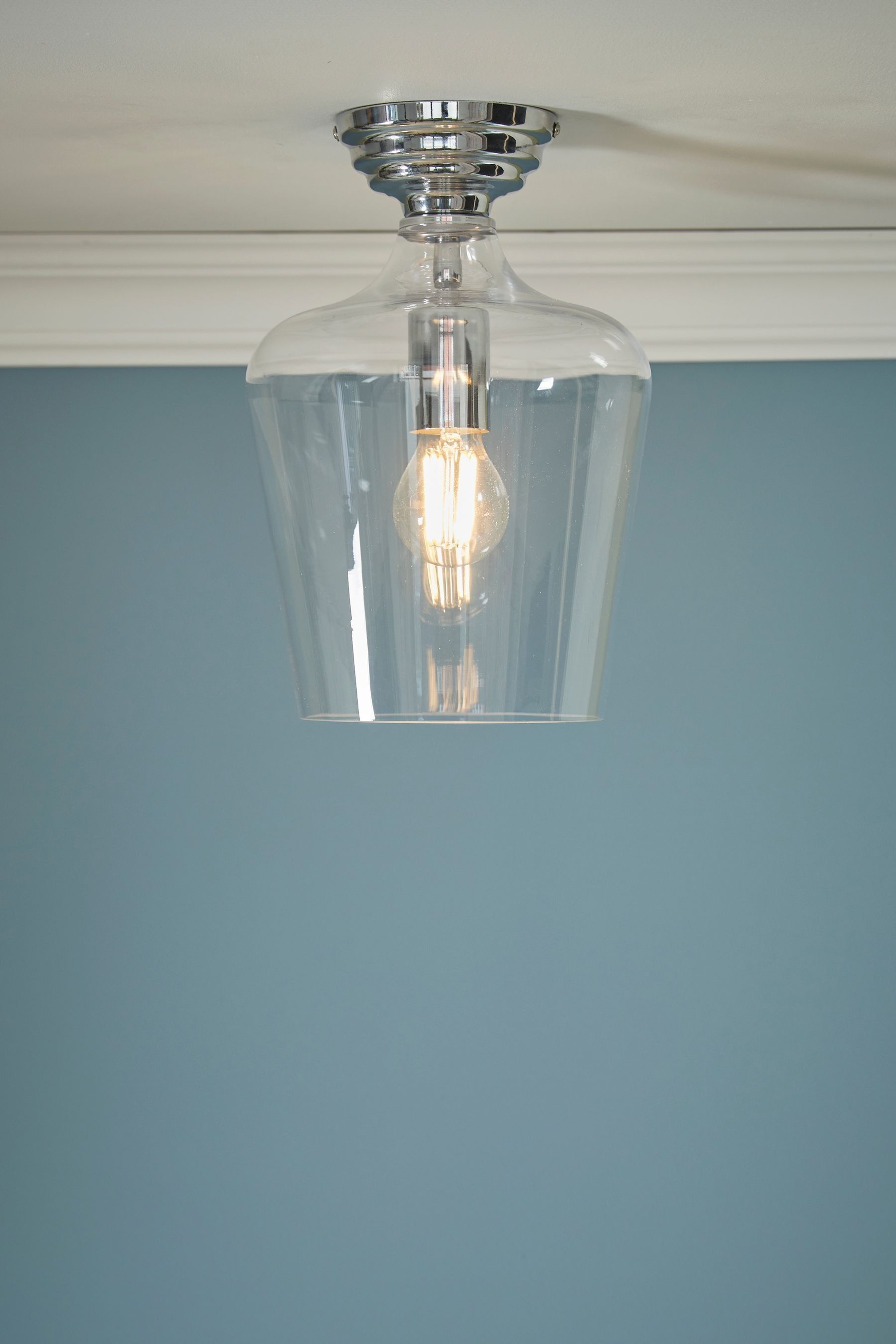 Ockley glass bottle ceiling pendant light top
