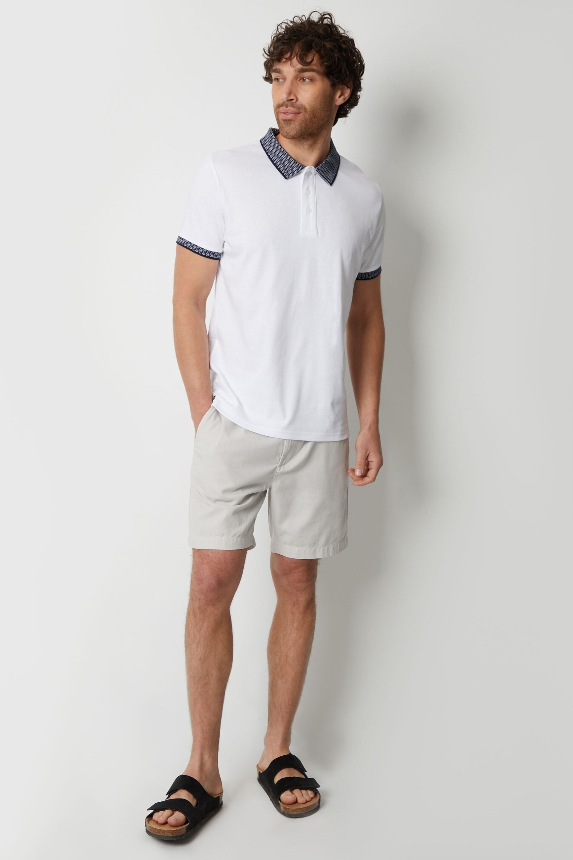 Buy Threadbare White Cotton Contrast Collar Polo Shirt from Next Singapore