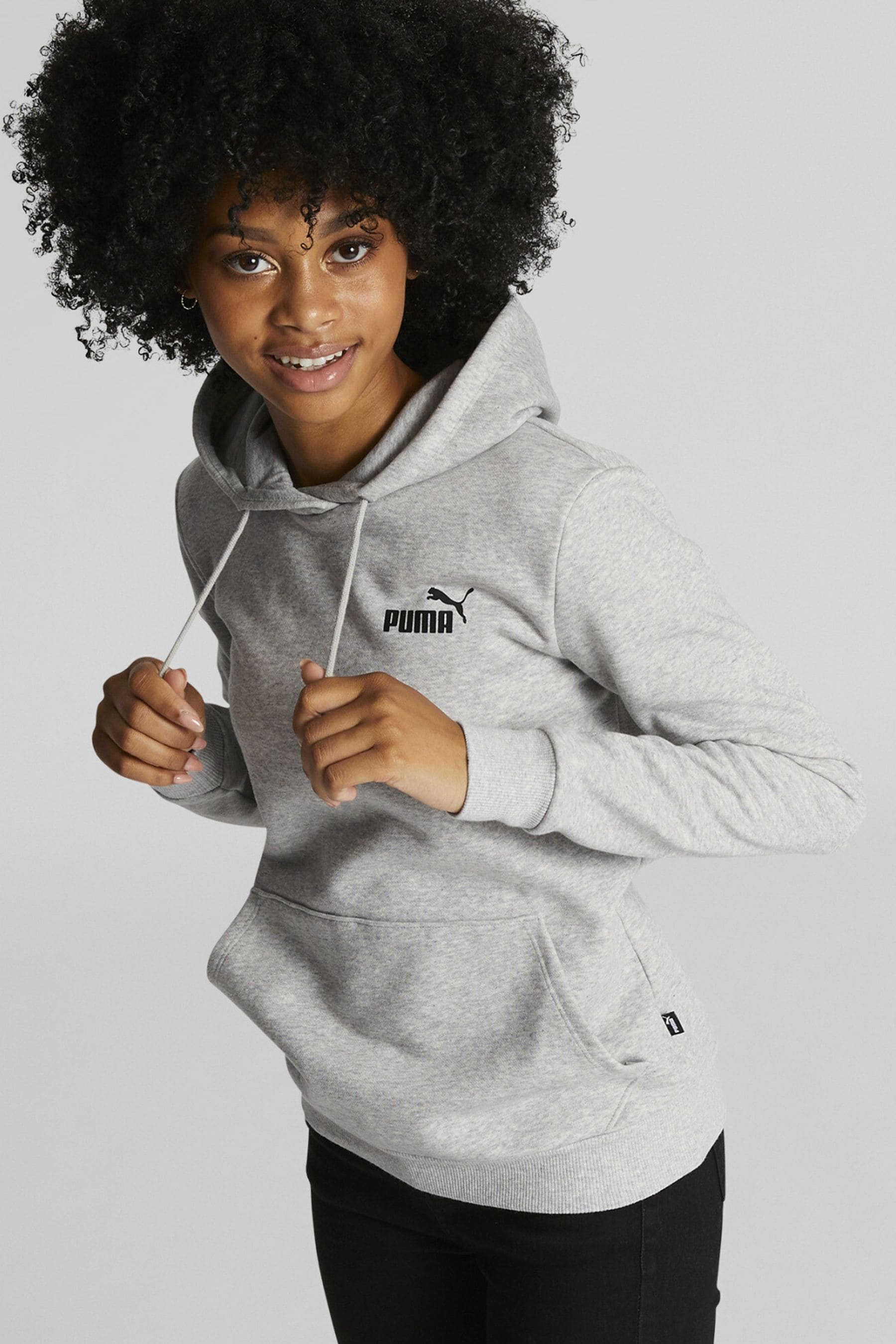 Buy Puma Grey Womens Essentials Small Logo Hoodie from the Next UK online shop