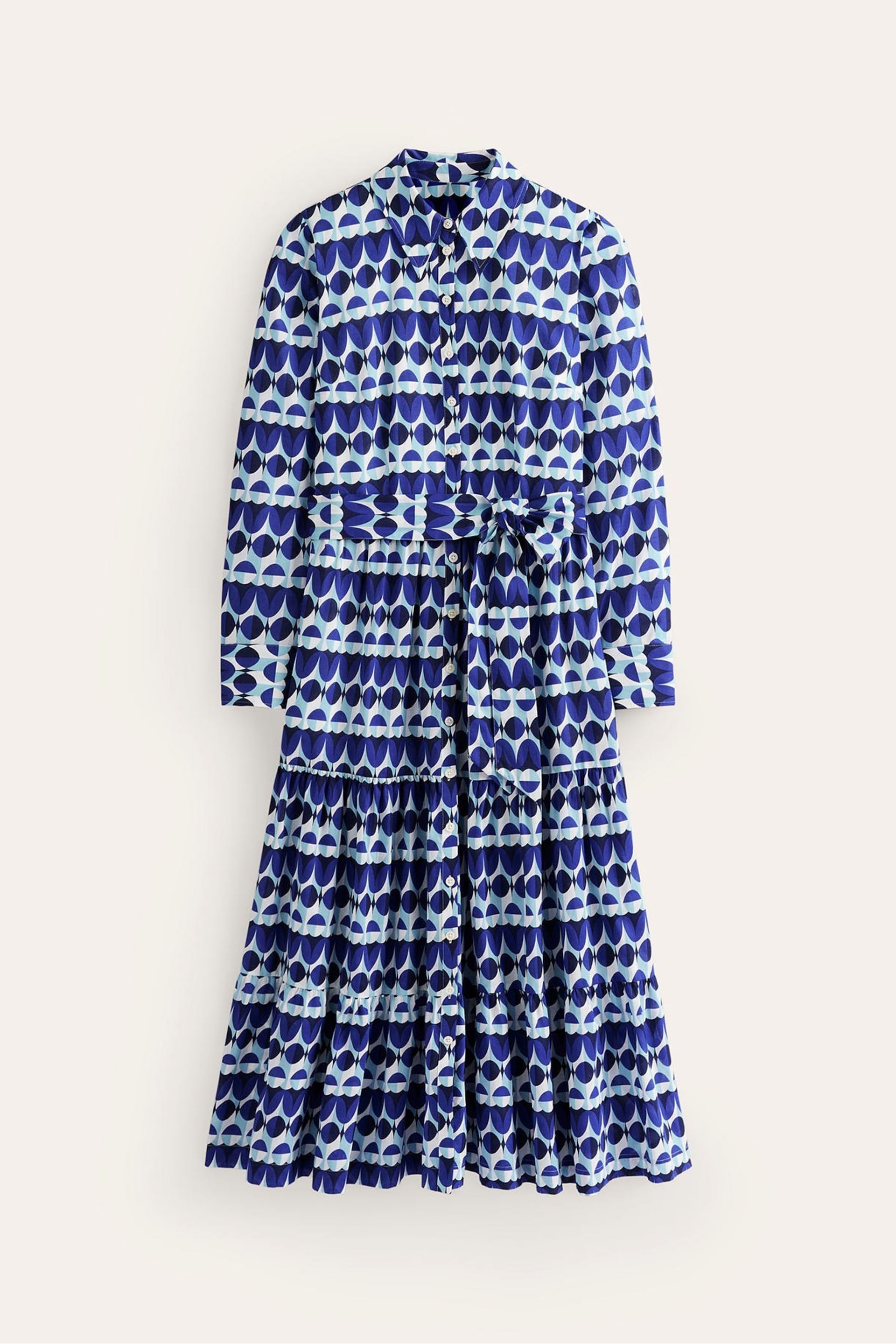 Boden Blue Flo Cotton Midi Shirt Dress - Image 6 of 6