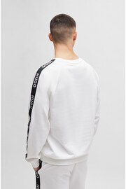 HUGO Cotton-Terry Sweatshirt With Logo Tape and Ribbed Cuffs - Image 2 of 5