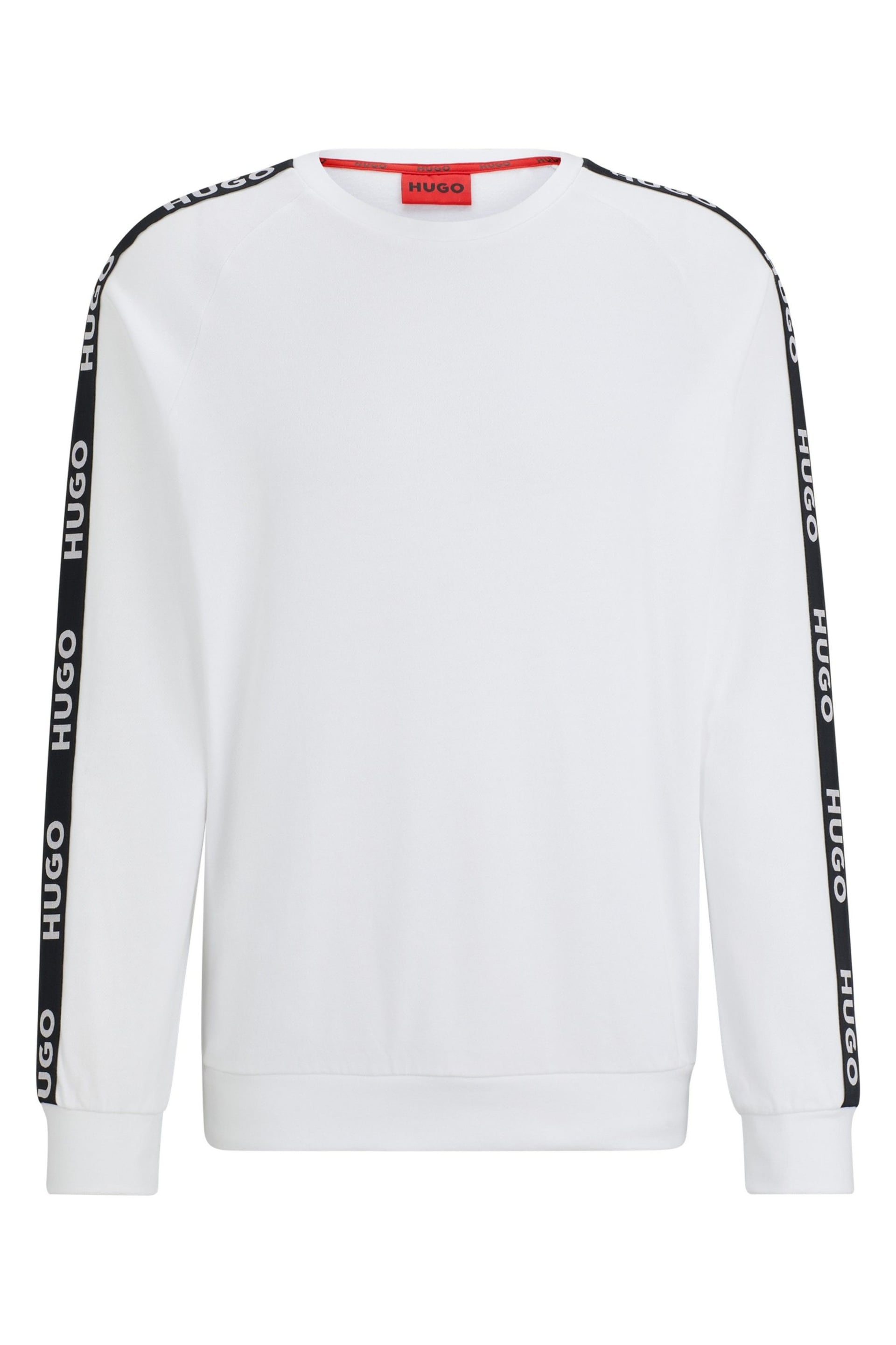 HUGO Cotton-Terry Sweatshirt With Logo Tape and Ribbed Cuffs - Image 5 of 5