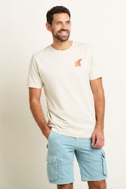 Brakeburn Cream Palm T-Shirt - Image 2 of 6