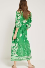 River Island Green Midi V-Neck Tea Dress - Image 2 of 4