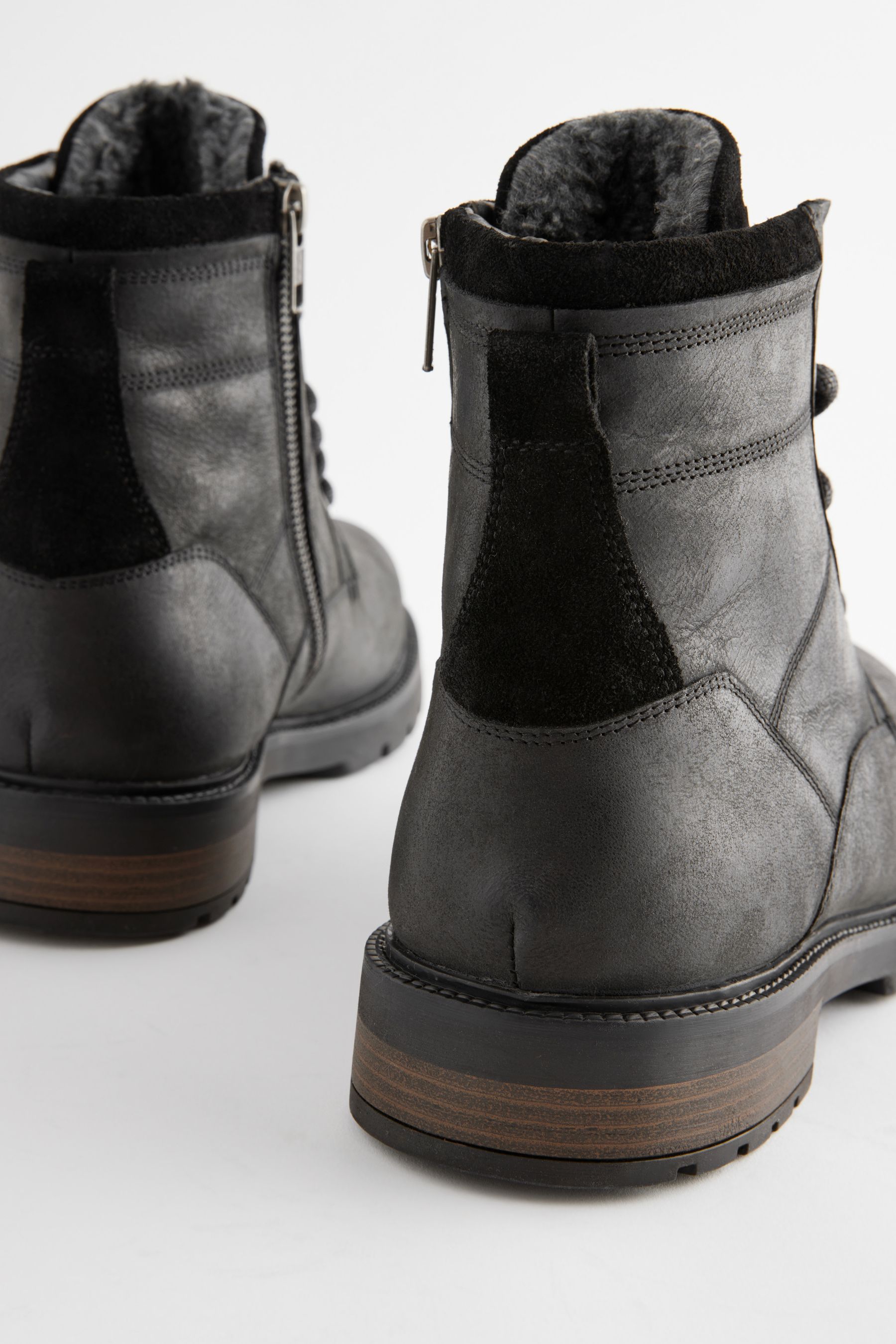 Leather zip boots online