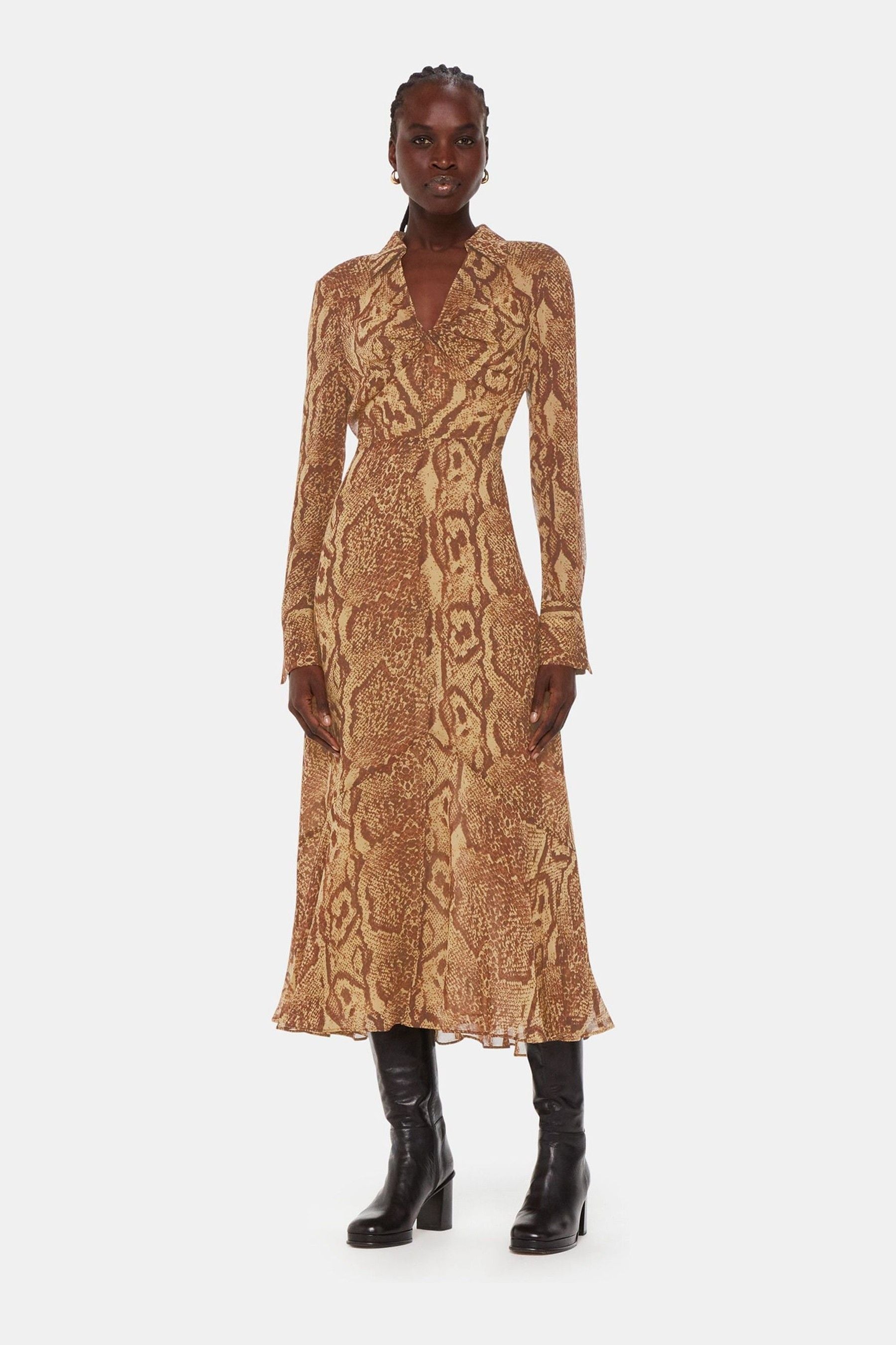 Whistles snake print dress hot sale