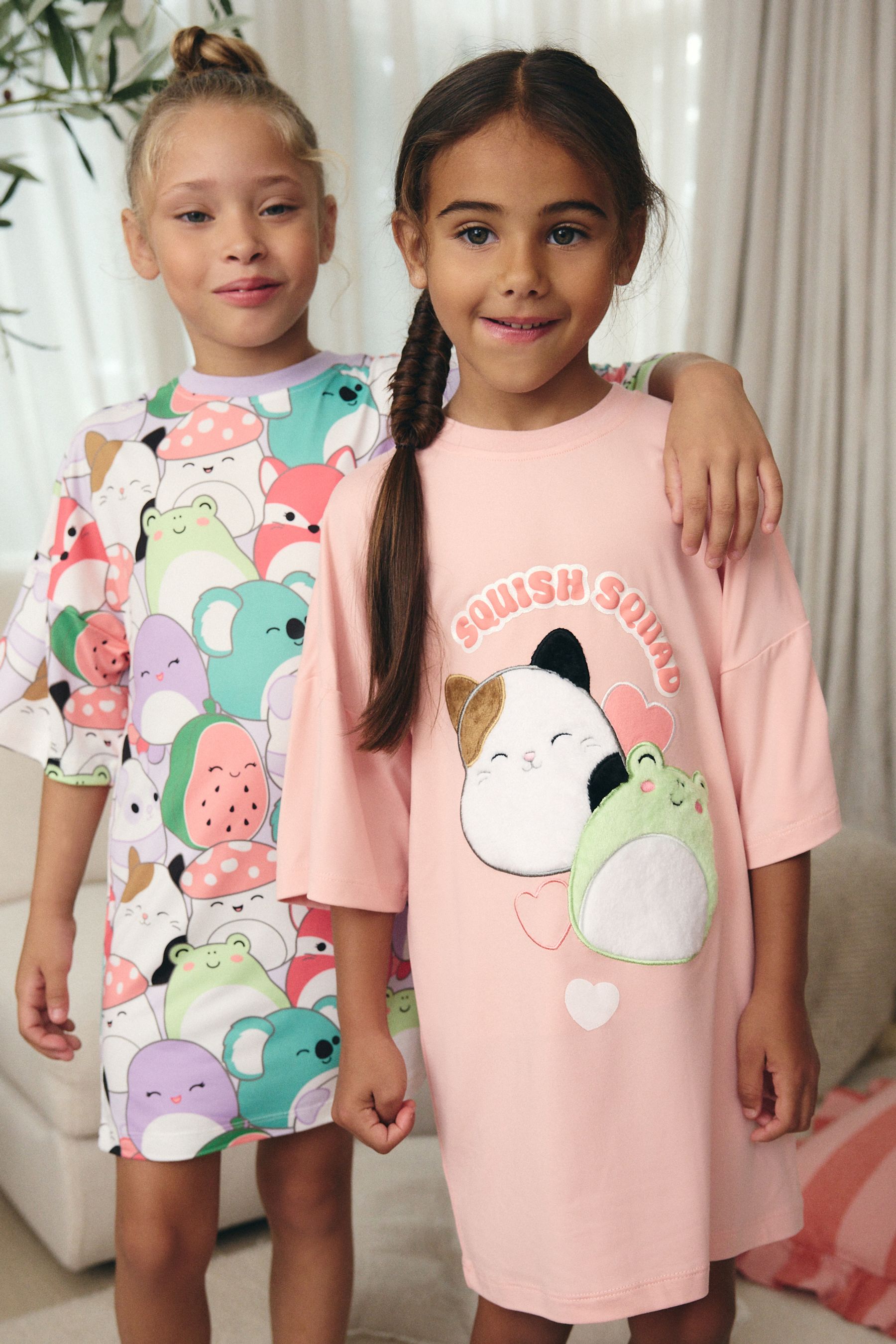 Buy Pink Purple Squishmallows License Nighties 2 Pack 5 14yrs from the Next UK online shop