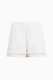 AllSaints White Ewelina Lila Shorts - Image 6 of 6