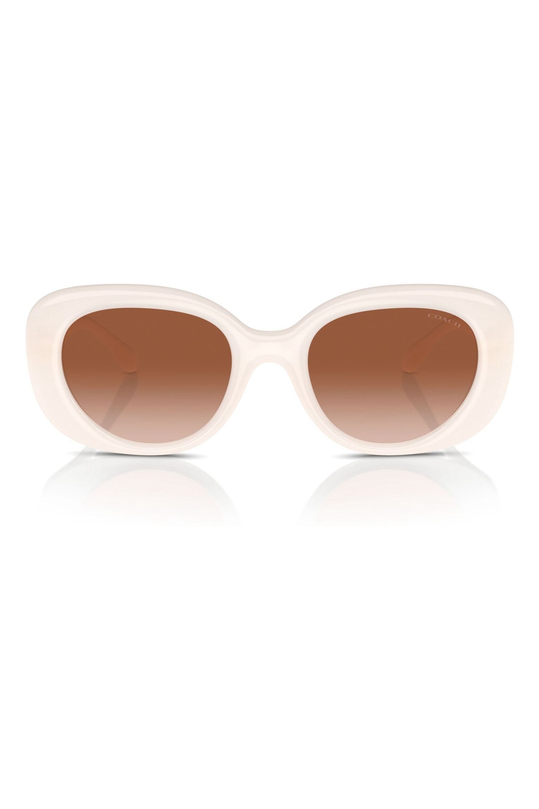 Buy COACH Hc8391U Oval White Sunglasses from the Next UK online shop