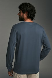 Charcoal/Blue/Green/Neutral Long Sleeve T-Shirts 4 Pack - Image 4 of 15