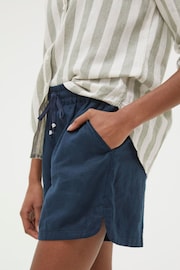 FatFace Blue Tenby Linen Shorts - Image 3 of 4