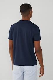Hackett London Men Blue Short Sleeve T-Shirt - Image 2 of 3