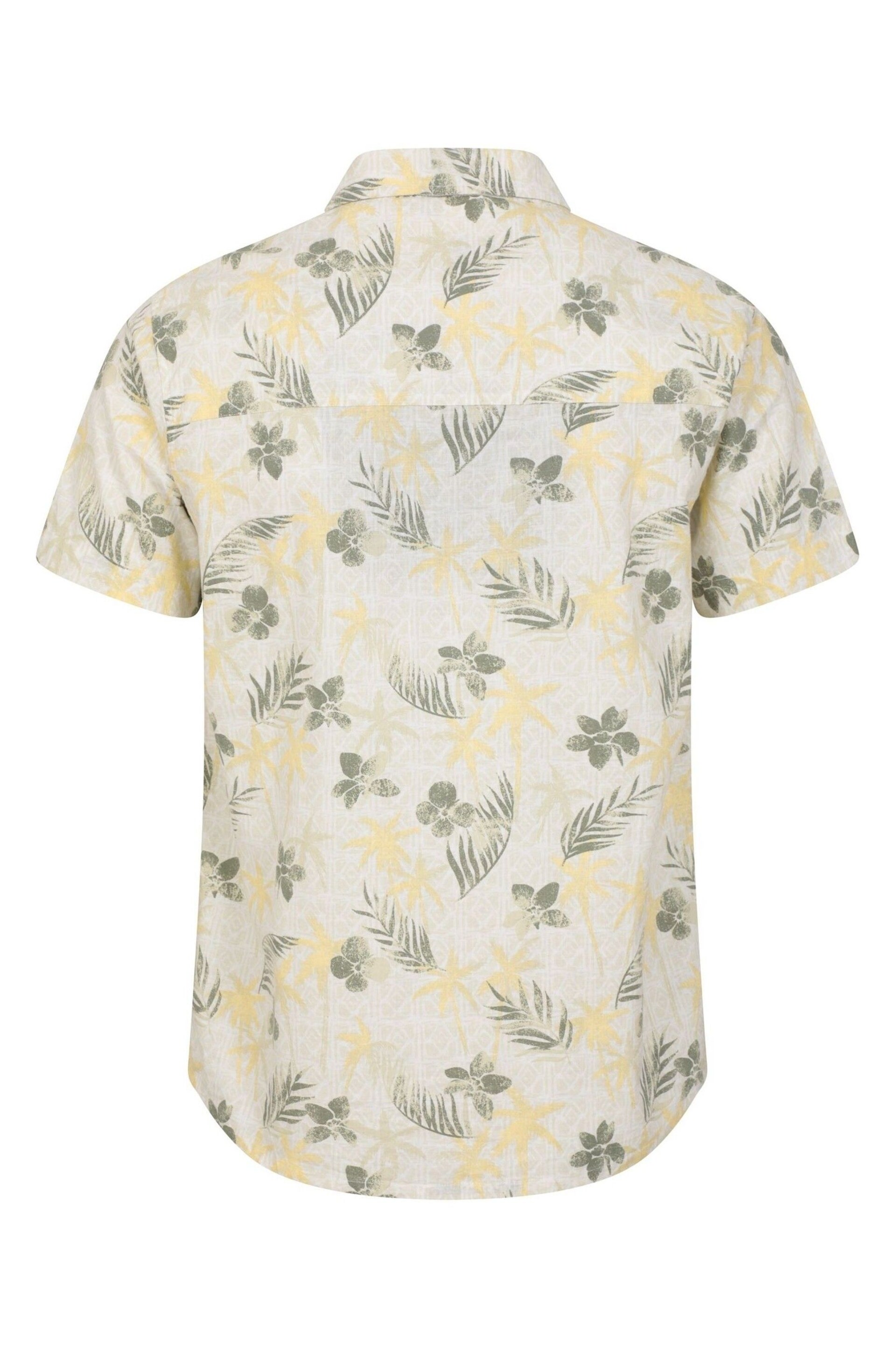 Mountain Warehouse Green Mens Tropical Printed Short Sleeved Shirt - Image 3 of 5