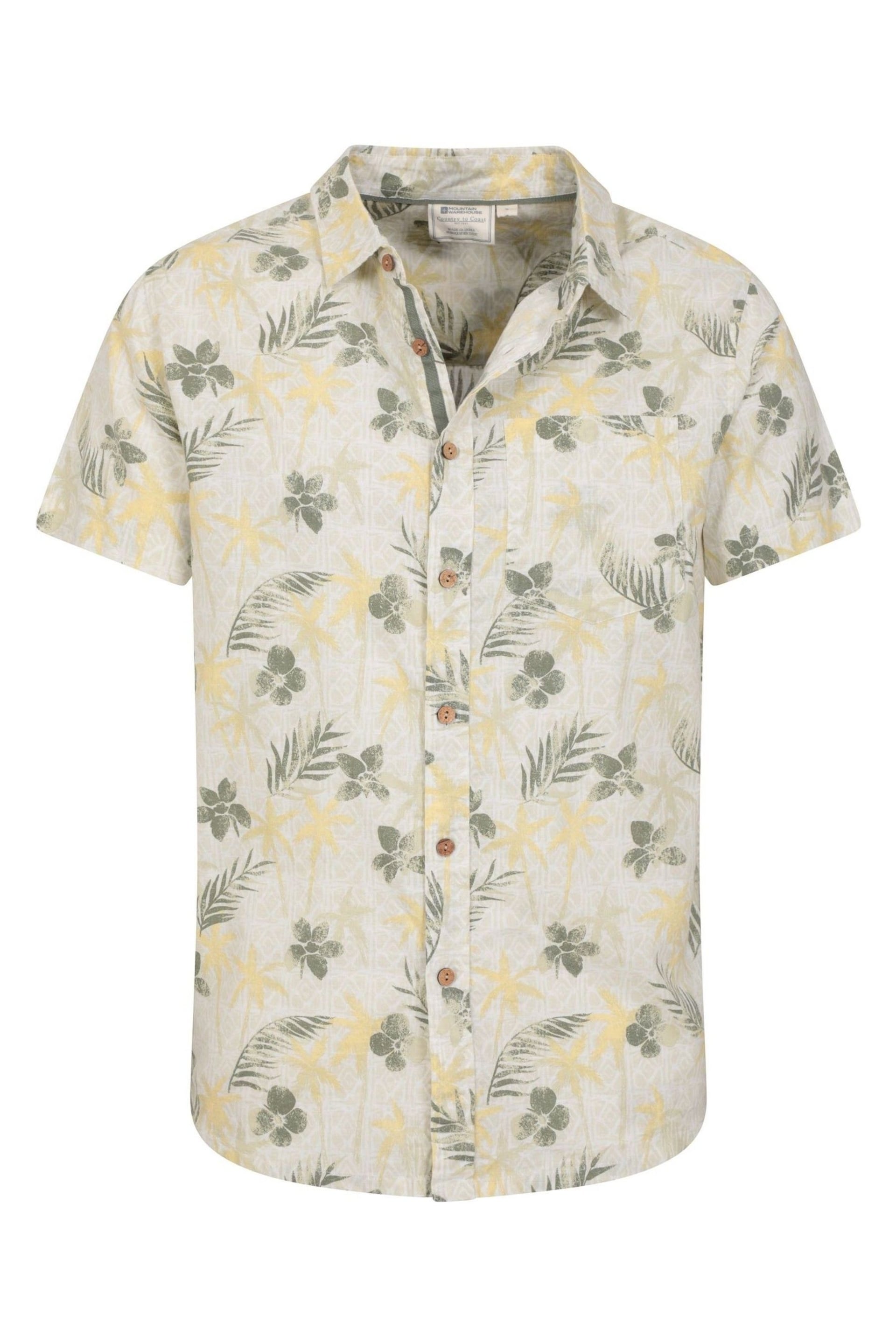 Mountain Warehouse Green Mens Tropical Printed Short Sleeved Shirt - Image 5 of 5