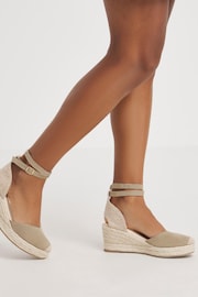 Simply Be Natural Extra Wide Fit Classic Closed Toe Ankle Tie Espadrilles - Image 1 of 4