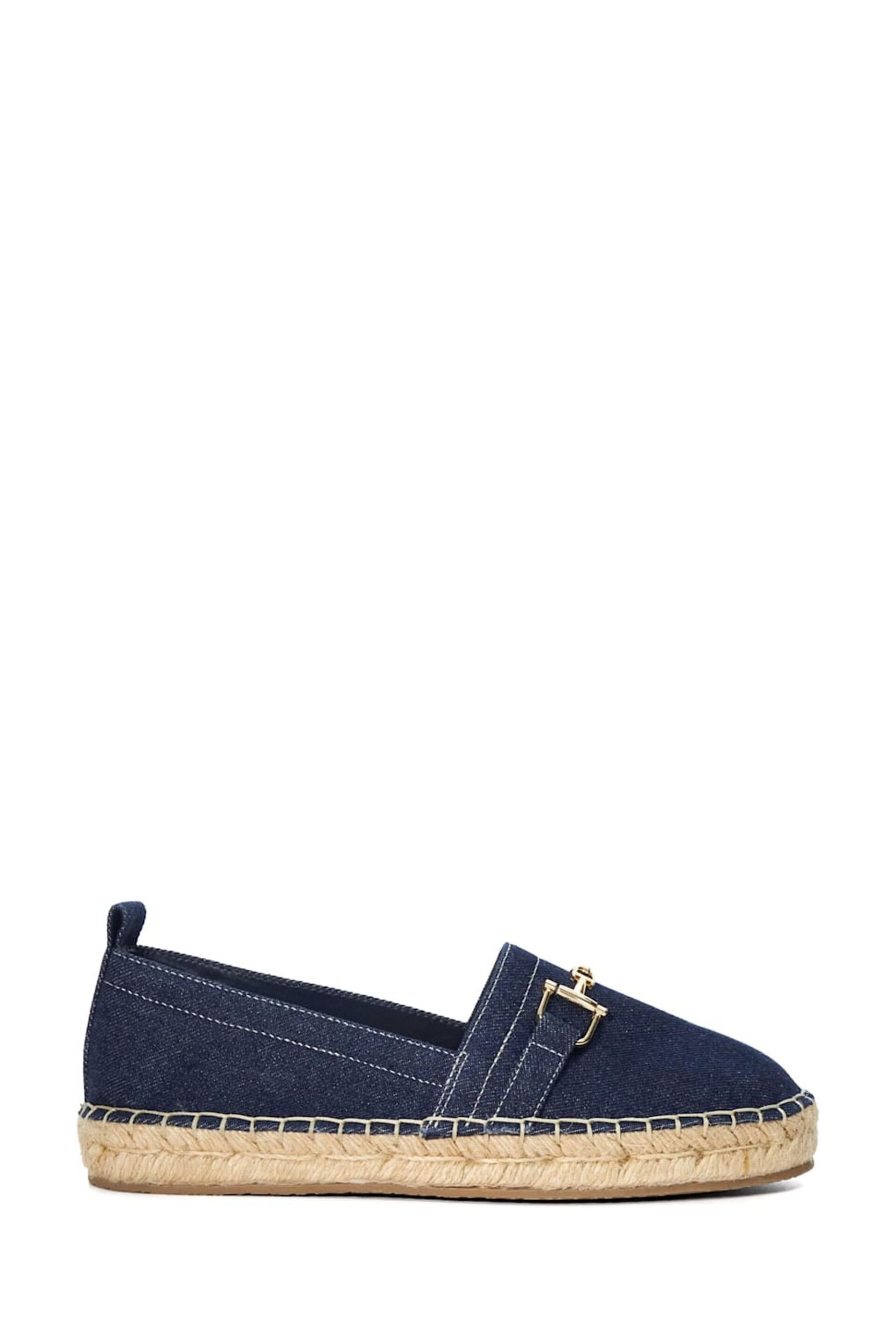 Dune London Blue Gellato Snaffle Trim Espadrilles - Image 3 of 6