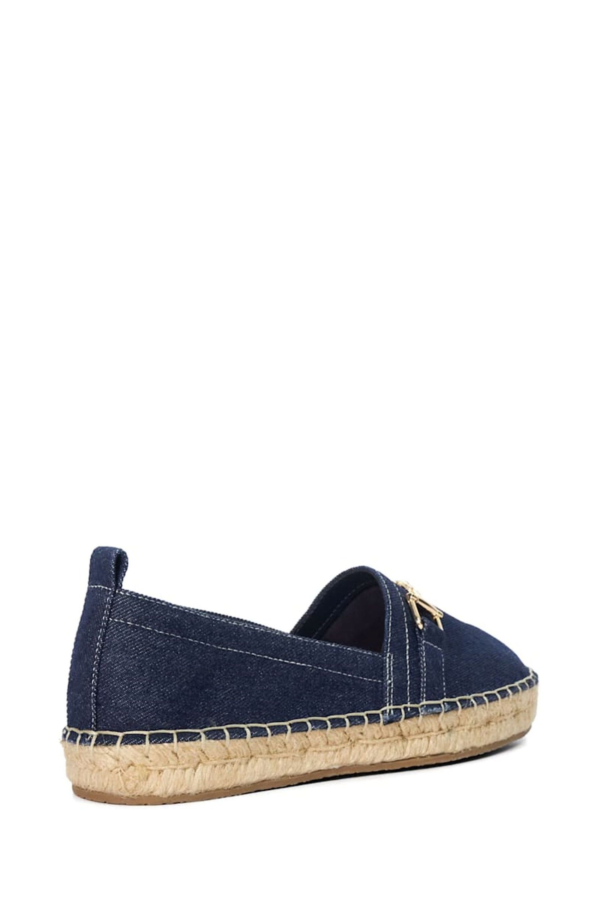 Dune London Blue Gellato Snaffle Trim Espadrilles - Image 4 of 6