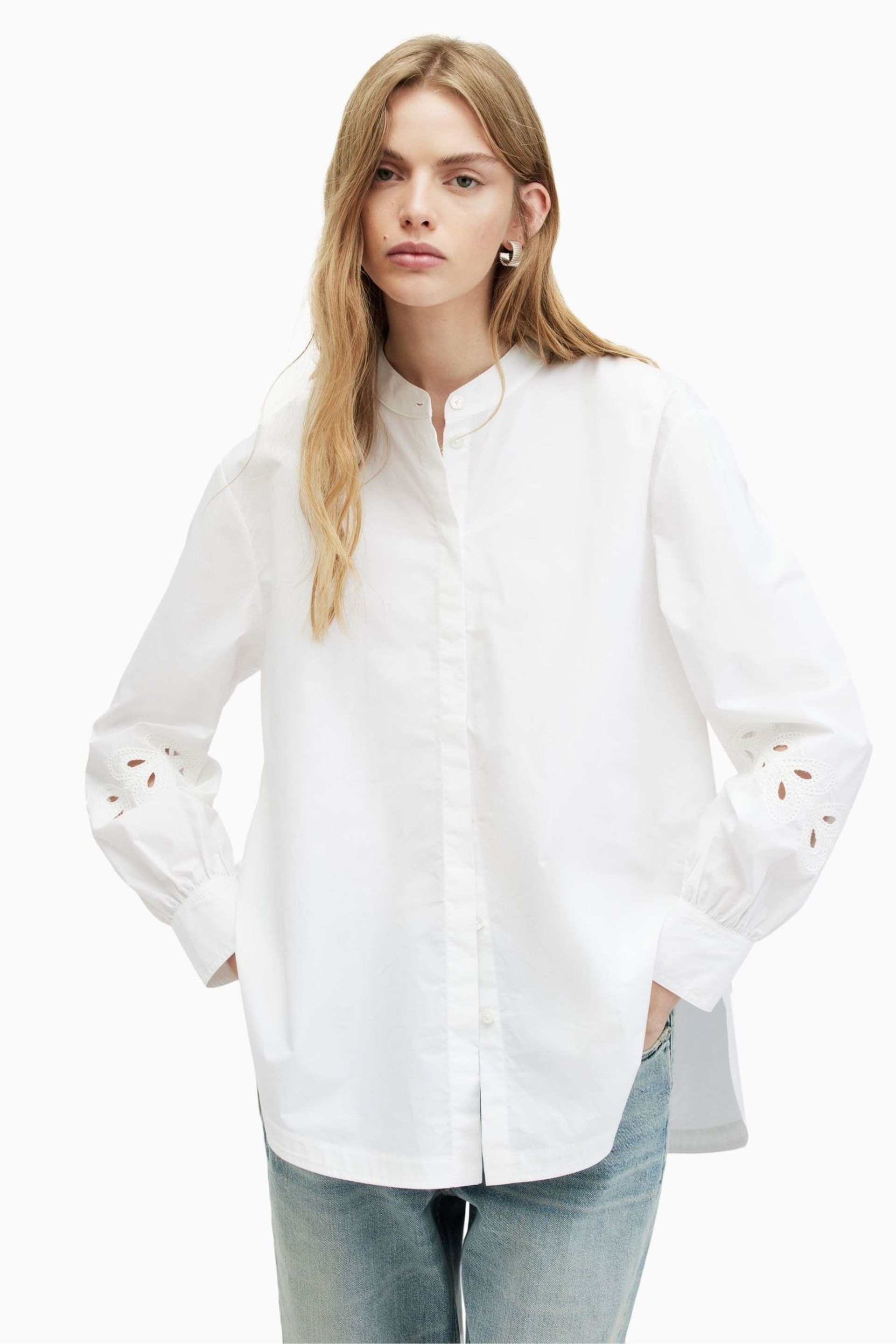 AllSaints White Marcie Shirt - Image 1 of 7