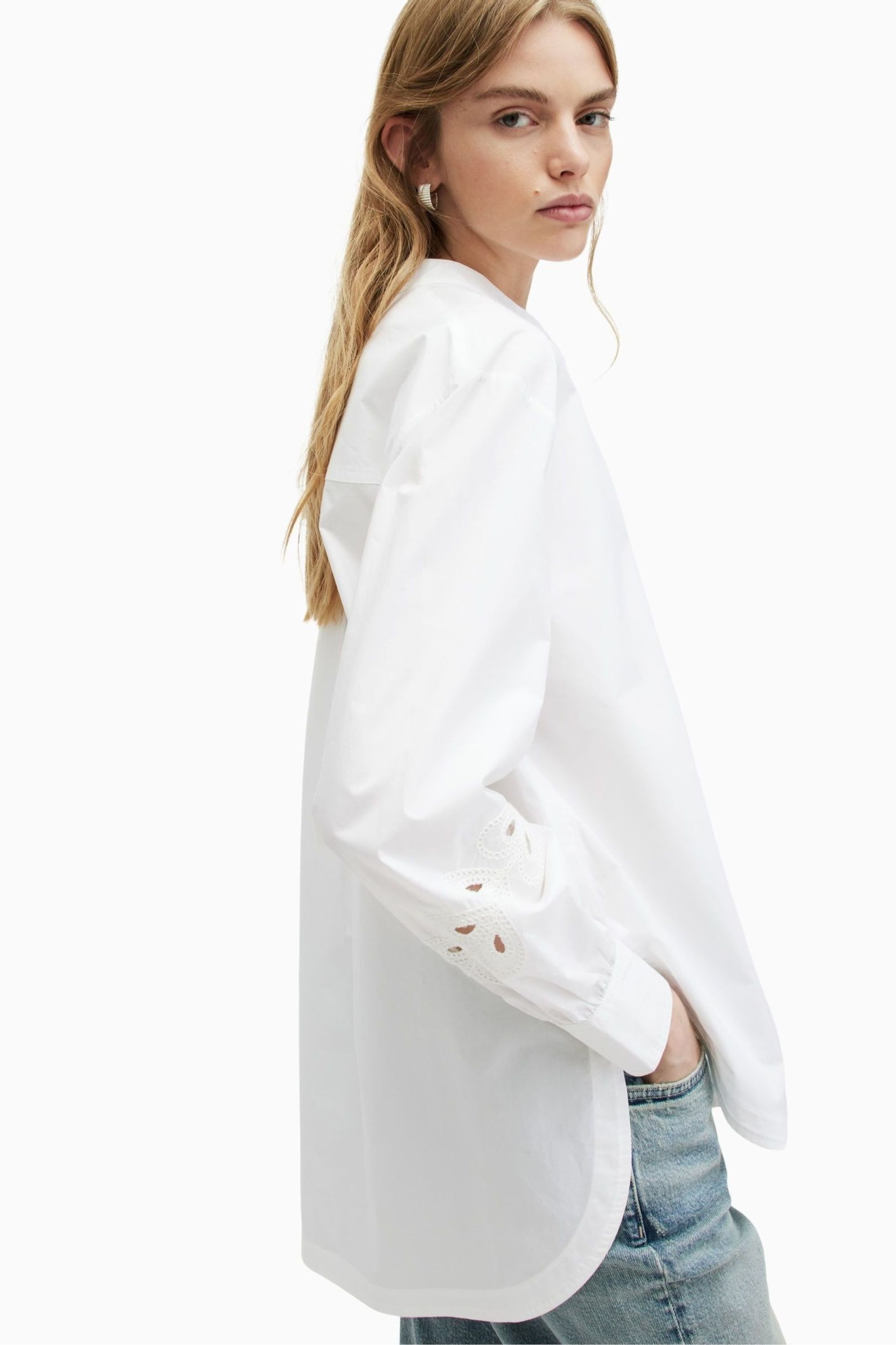 AllSaints White Marcie Shirt - Image 5 of 7