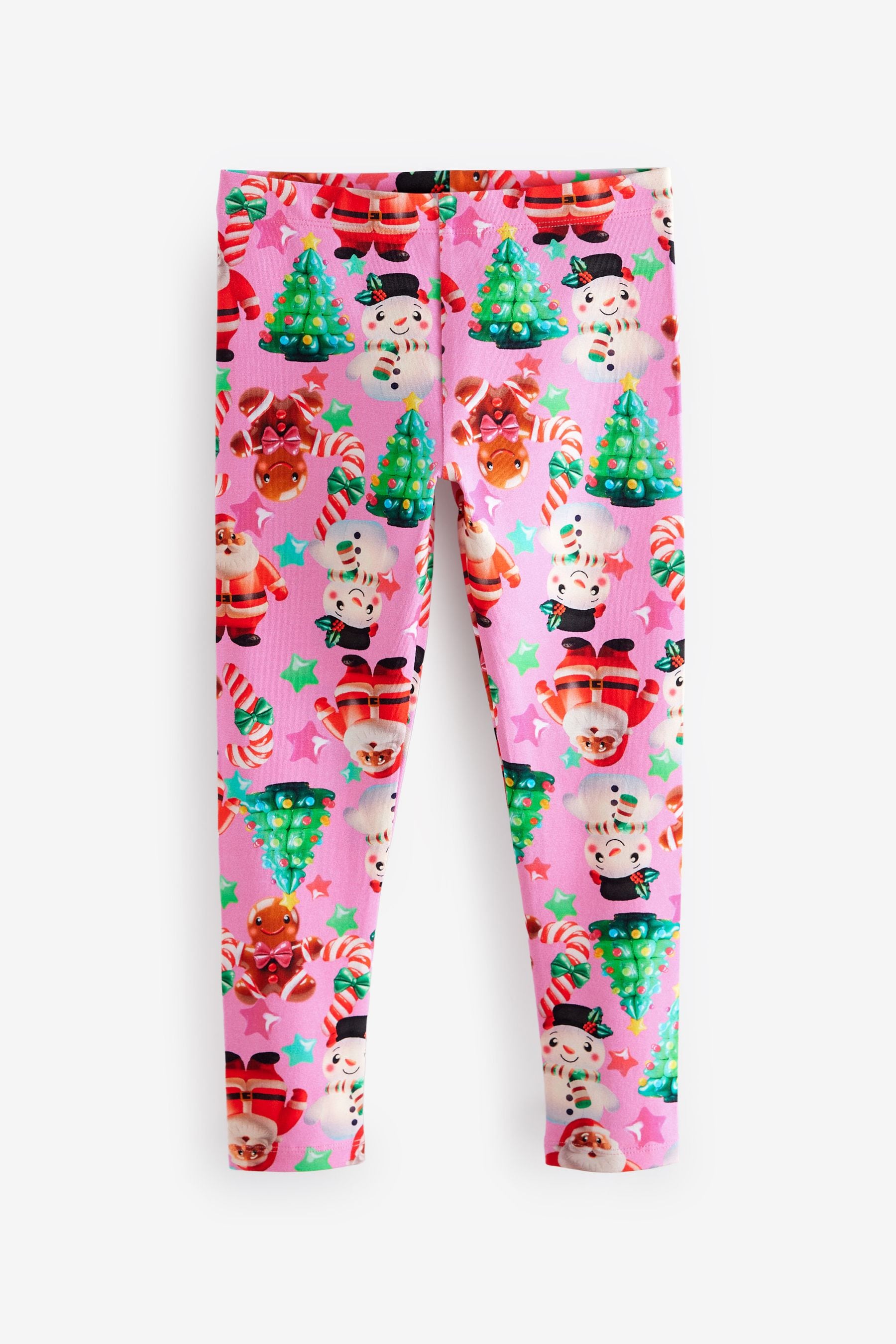 Pink christmas leggings sale