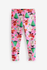 Pink Christmas Printed Leggings (3-16yrs) - Image 1 of 3