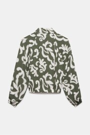 Mint Velvet Green Print Cropped Shirt - Image 4 of 4