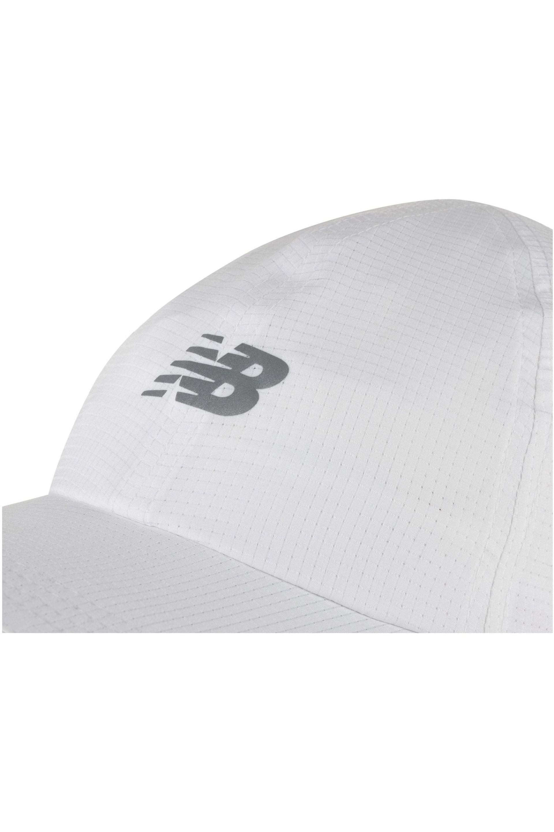 New Balance White 6 Panel Performance Hat - Image 2 of 3