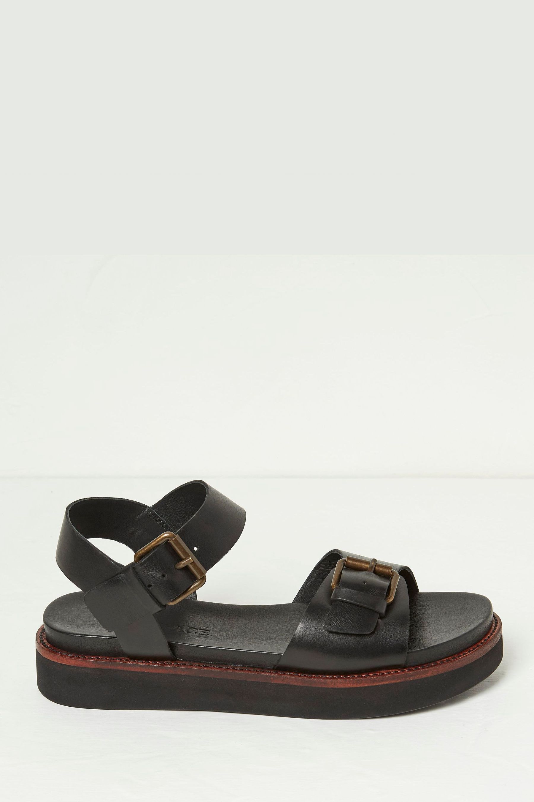 Buy FatFace Ambie Black Flatform Buckle Sandals from the Next UK online shop