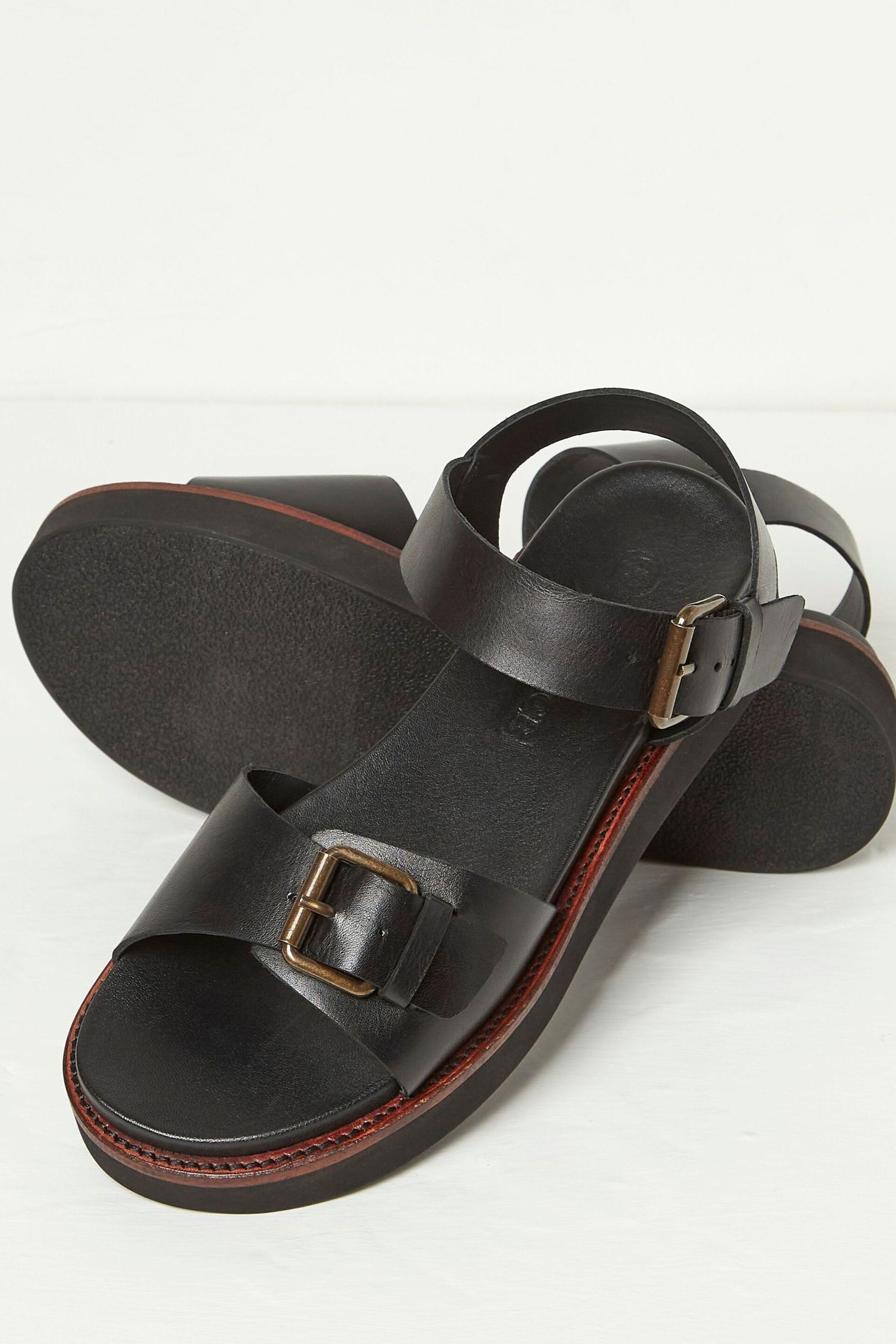 FatFace Black Ambie Flatform Buckle Sandals - Image 2 of 3
