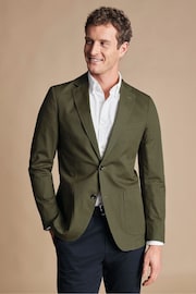 Charles Tyrwhitt Green Cotton Stretch Jacket - Image 1 of 5